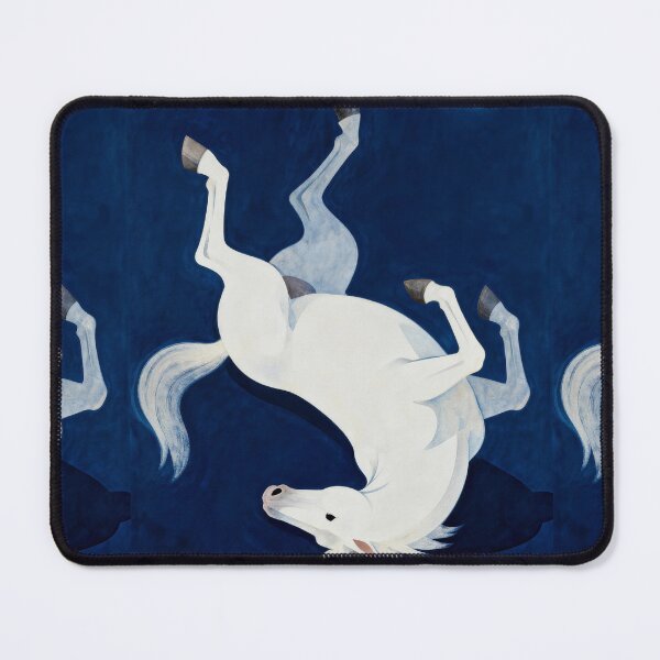 Item preview, White Horse Floating Deep Blue Surreal designed and sold by KAMOCHI Art.