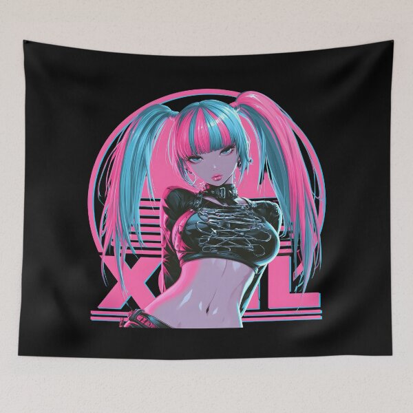 Item preview, Neon Cyberpunk Anime Girl designed and sold by NovaBlossomCo.