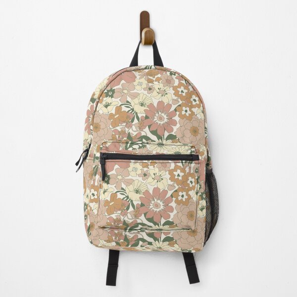 Item preview, Retro Mushroom Floral in Beige designed and sold by YesterdayColl.