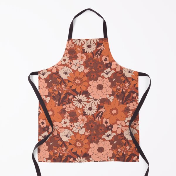 Item preview, Retro Mushroom Floral in Peach Rust designed and sold by YesterdayColl.