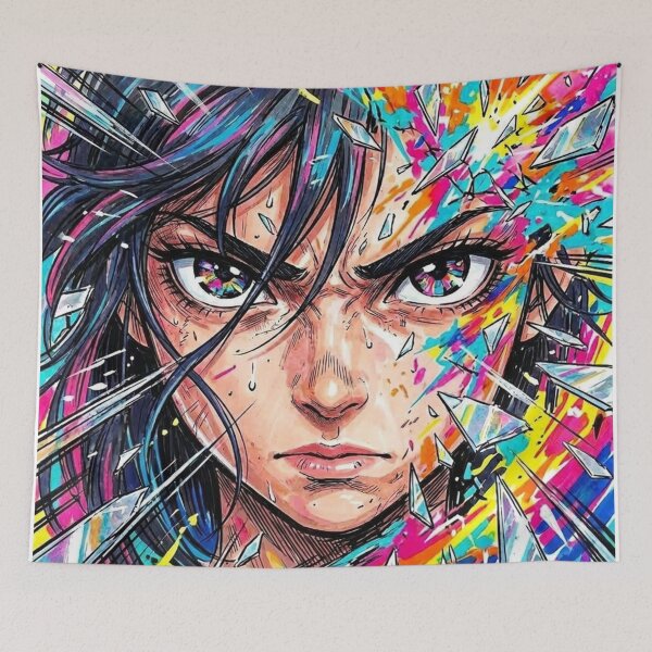 Item preview, Pop Art Girl with Unstoppable Gaze and Colors designed and sold by JonelleTshirts.