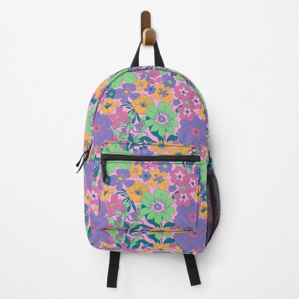 Item preview, Retro Mushroom Floral in Mod Pink + Mint designed and sold by YesterdayColl.