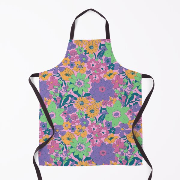 Item preview, Retro Mushroom Floral in Mod Pink + Mint designed and sold by YesterdayColl.
