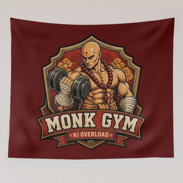 Item preview, Monk Gym Ki Overload Hardcore Martial Arts Fitness designed and sold by Dice_Goblin_Studio.