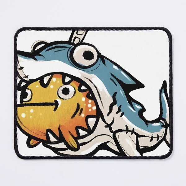 Item preview, Shark eating pufferfish designed and sold by Darekosu.