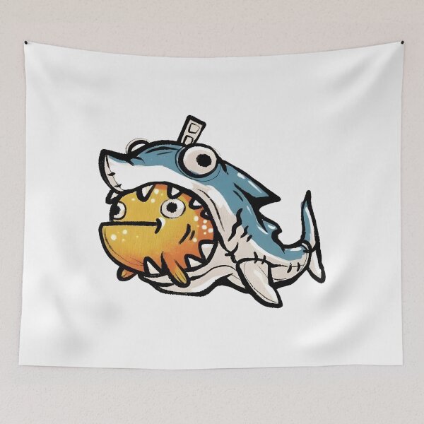 Item preview, Shark eating pufferfish designed and sold by Darekosu.