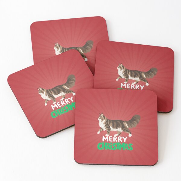 Item preview, Cute Maine Coon Cat Merry Christmas Holiday Art designed and sold by stormk10.