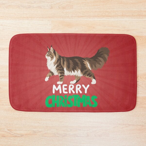 Item preview, Cute Maine Coon Cat Merry Christmas Holiday Art designed and sold by stormk10.
