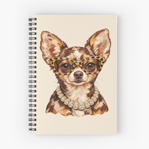 Item preview, Glam Chihuahua Leopard Glasses Rhinestone Dog Art designed and sold by AmiGraph.