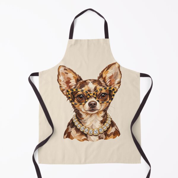 Item preview, Glam Chihuahua Leopard Glasses Rhinestone Dog Art designed and sold by AmiGraph.