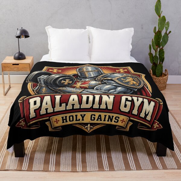 Item preview, Paladin Gym Holy Gains Vintage Hardcore Fitness RPG  designed and sold by Dice_Goblin_Studio.