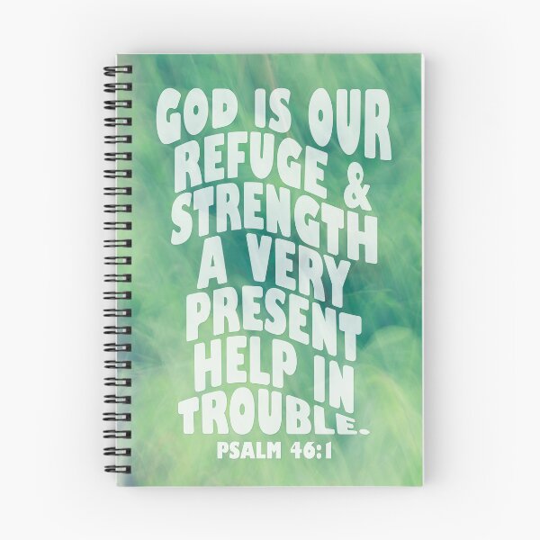 Item preview, Psalm 46:1 God is our Refuge and Strength, King James Bible Verse, Scripture Art designed and sold by Angela Dow.