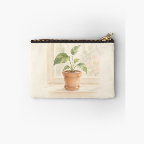 Item preview, Grow at Your Own Pace Potted Plant Illustration | Mental Health Wall Art designed and sold by FixationStudio.