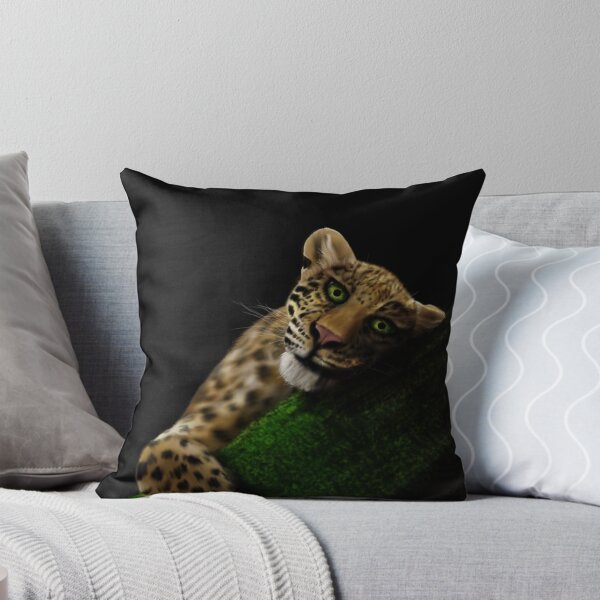 Item preview, Emerald Eyes – Leopard Wildlife Painting designed and sold by CCWorkfloor.