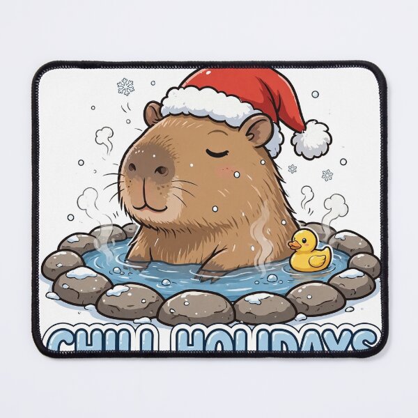 Item preview, Chill Holidays Capybara Santa Hat Funny Christmas Shirt designed and sold by dostielee.