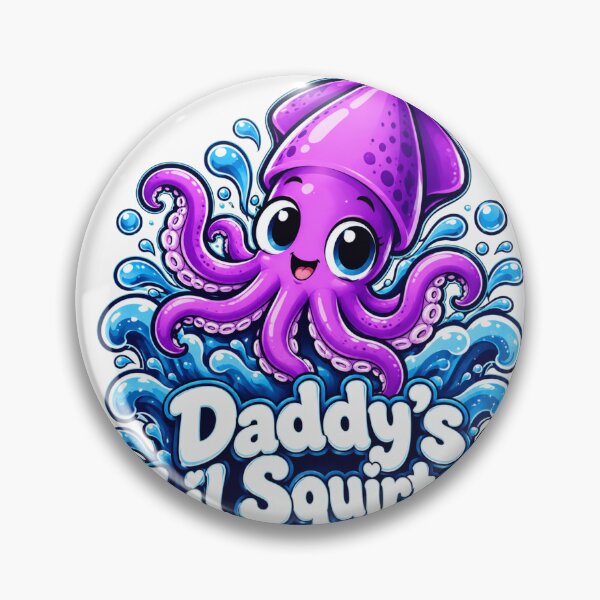 Item preview, Daddys Lil Squirter Funny Squid, Cute Squid Lover Ocean Sea Creature Design designed and sold by Rimadesign01.
