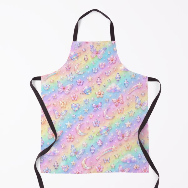 Item preview, Pastel Rainbow Celestial Dreams – Iridescent Butterfly & Moon Pattern designed and sold by HO•Designs.