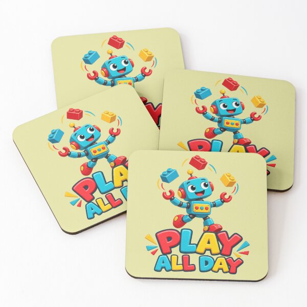 Item preview, Play All Day Cute Robot Bricks designed and sold by MH Digital Studio .