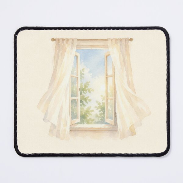 Item preview, Let Some Light In Open Window Illustration | Mental Health Wall Art designed and sold by FixationStudio.