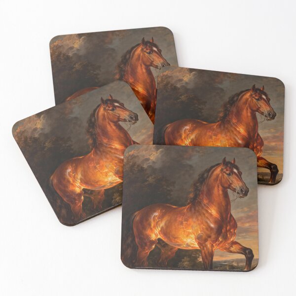 Item preview, Fiery Brown Horse Classical Landscape designed and sold by KAMOCHI Art.
