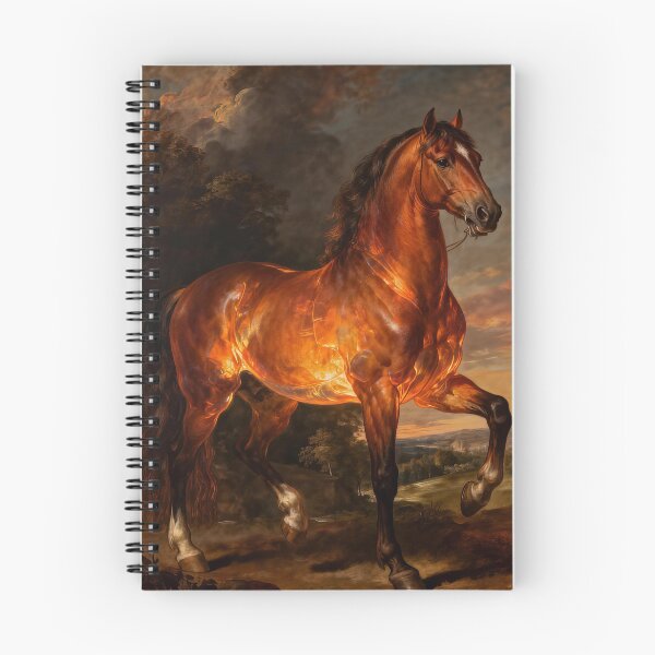 Item preview, Fiery Brown Horse Classical Landscape designed and sold by KAMOCHI Art.