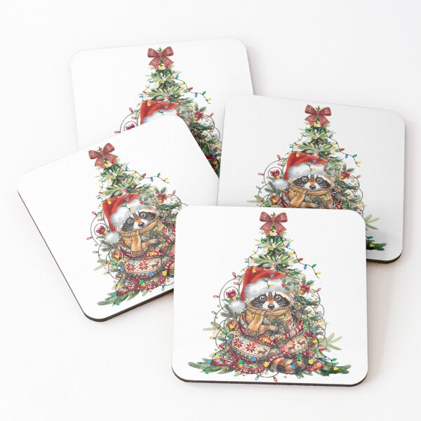 Item preview, Cozy Christmas Racoon Funny - Cute Christmas Gifts For Family designed and sold by VibranPalette.