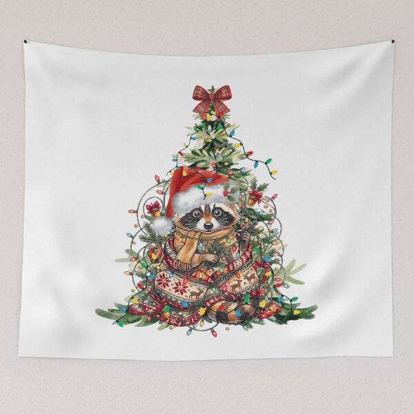 Item preview, Cozy Christmas Racoon Funny - Cute Christmas Gifts For Family designed and sold by VibranPalette.