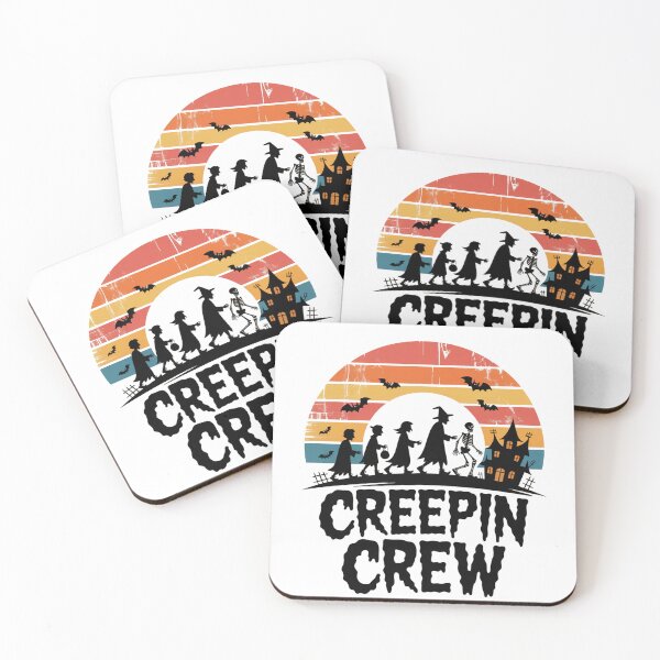 Item preview, Creepin Crew Retro Halloween Trick or Treaters designed and sold by Travelslightly.
