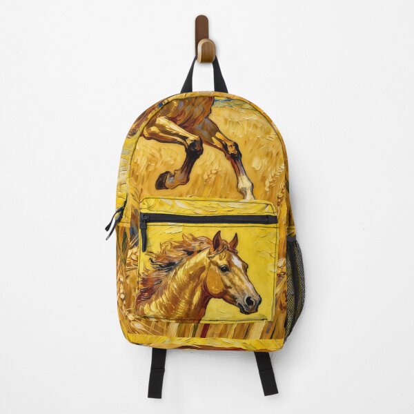 Item preview, Golden Horse Running Wheat Field Van Gogh Style designed and sold by KAMOCHI Art.