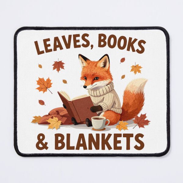 Item preview, Leaves Books and Blankets Cozy Fox designed and sold by chill-a-lot.