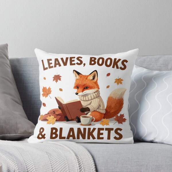 Item preview, Leaves Books and Blankets Cozy Fox designed and sold by chill-a-lot.