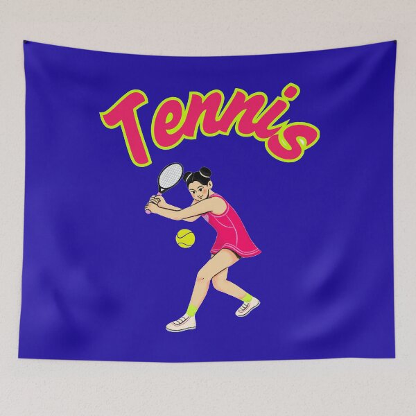 Item preview, Retro Tennis Player Girl – Cute Pink Aesthetic Tennis Sport Art designed and sold by Evelashop.