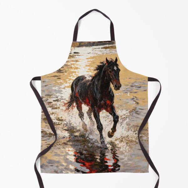 Item preview, Dark Horse Walking Through Golden Water designed and sold by KAMOCHI Art.