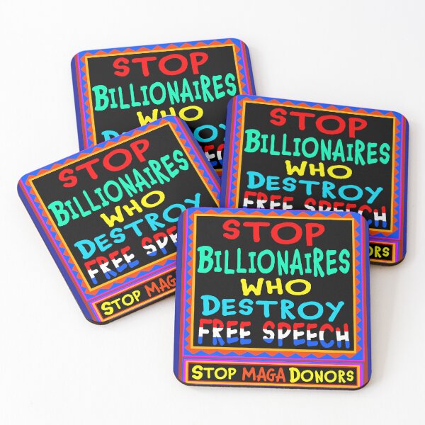 Item preview, Stop Billionaires Who Destroy Free Speech designed and sold by ESPRIT MYSTIQUE.
