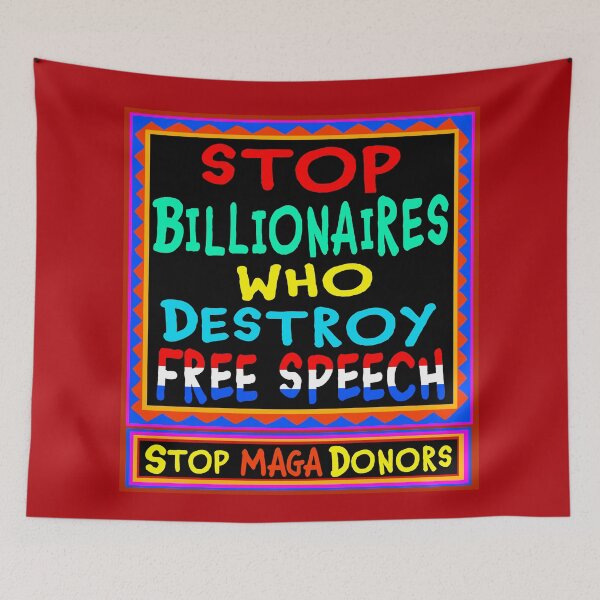 Item preview, Stop Billionaires Who Destroy Free Speech designed and sold by ESPRIT MYSTIQUE.