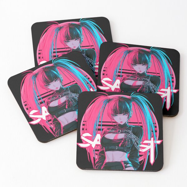 Artikelvorschau, Neonfarbenes Anime-Mädchen-T-Shirt, Vaporwave-Ästhetik aus Tokio, Gothic-Mädchen entworfen und verkauft von NovaBlossomCo.