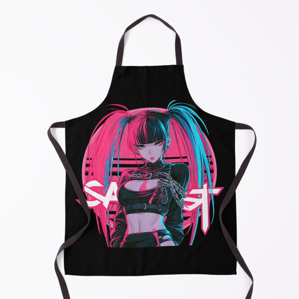 Item preview, Neon anime Girl T-Shirt, Vaporwave Tokyo Aesthetic, gothic girl designed and sold by NovaBlossomCo.