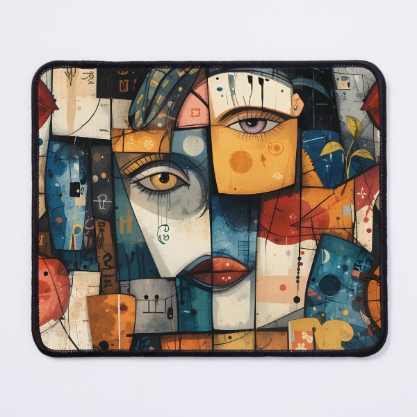 Item preview, Abstract Cubist Face Pattern - Avant-Garde Modern designed and sold by AOCollections.