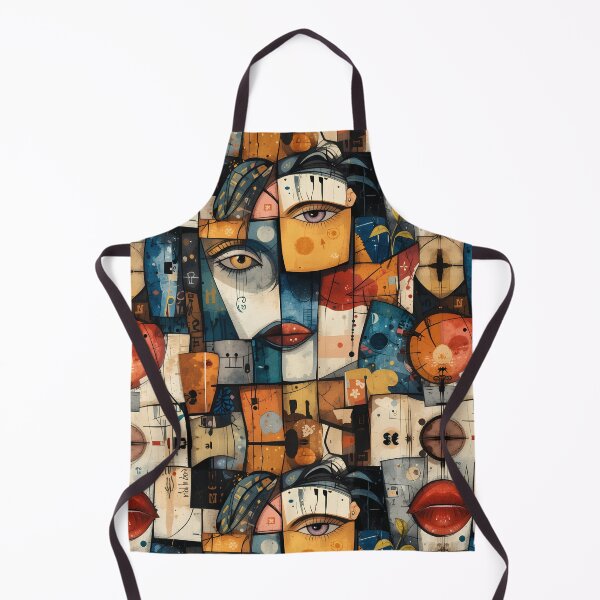 Item preview, Abstract Cubist Face Pattern - Avant-Garde Modern designed and sold by AOCollections.