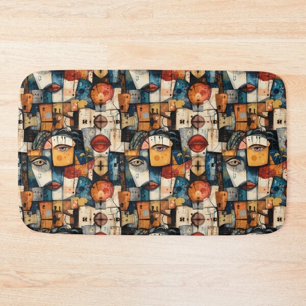 Item preview, Abstract Cubist Face Pattern - Avant-Garde Modern designed and sold by AOCollections.