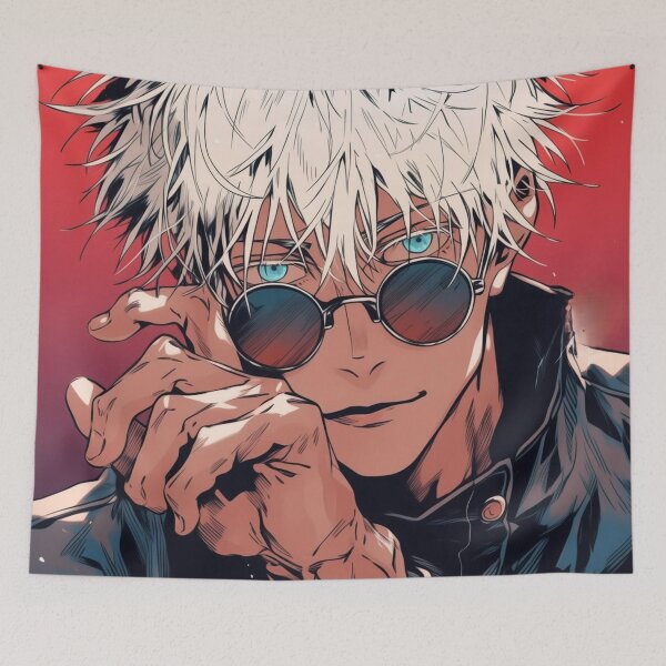 Item preview, Gojo Satoru Sunglasses Smirk – Jujutsu Kaisen Art designed and sold by frantuliuss.