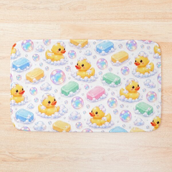 Item preview, Cute Rubber Duck Bath Time – Pastel Soap & Bubbles Pattern designed and sold by HO•Designs.