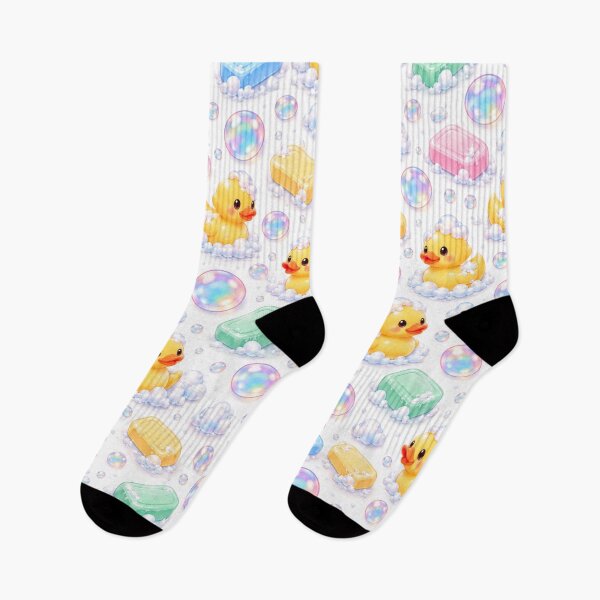 Item preview, Cute Rubber Duck Bath Time – Pastel Soap & Bubbles Pattern designed and sold by HO•Designs.
