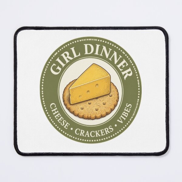 Item preview, Girl Dinner Cheese Crackers Vibes designed and sold by The Vault Shop.