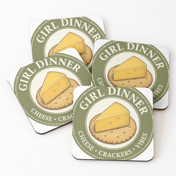 Item preview, Girl Dinner Cheese Crackers Vibes designed and sold by The Vault Shop.