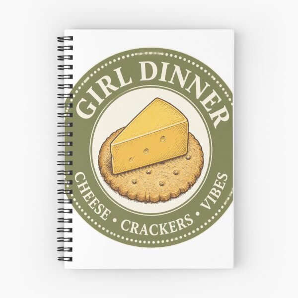 Item preview, Girl Dinner Cheese Crackers Vibes designed and sold by The Vault Shop.