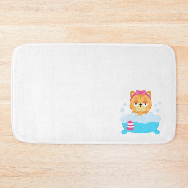 Item preview, Cute Ginger Cat Taking Bubble Bath with Headband designed and sold by MayartLab.