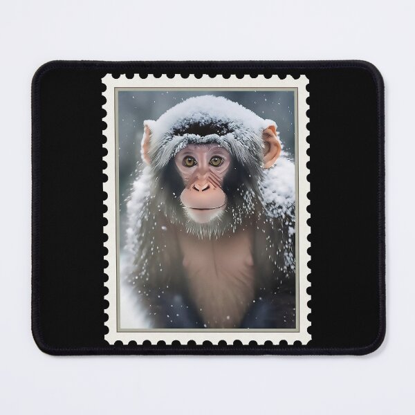 Item preview, Snow Monkey Postage Stamp Art designed and sold by TheMarketplaceworld.