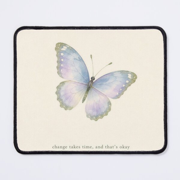 Item preview, Change Takes Time Butterfly Illustration | Mental Health Wall Art designed and sold by FixationStudio.
