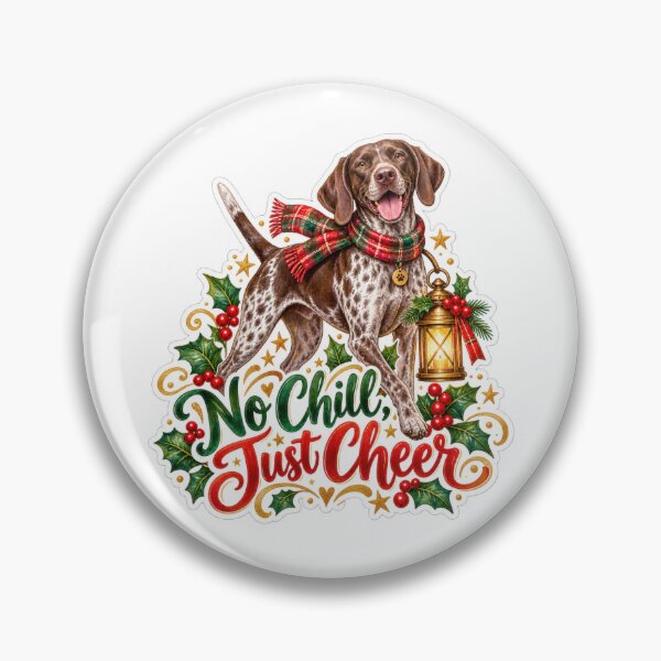 Item preview, No Chill Just Cheer GSP Christmas Dog designed and sold by badburropress.